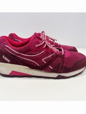 Diadora N9000 'Red Beet' Suede Sneakers